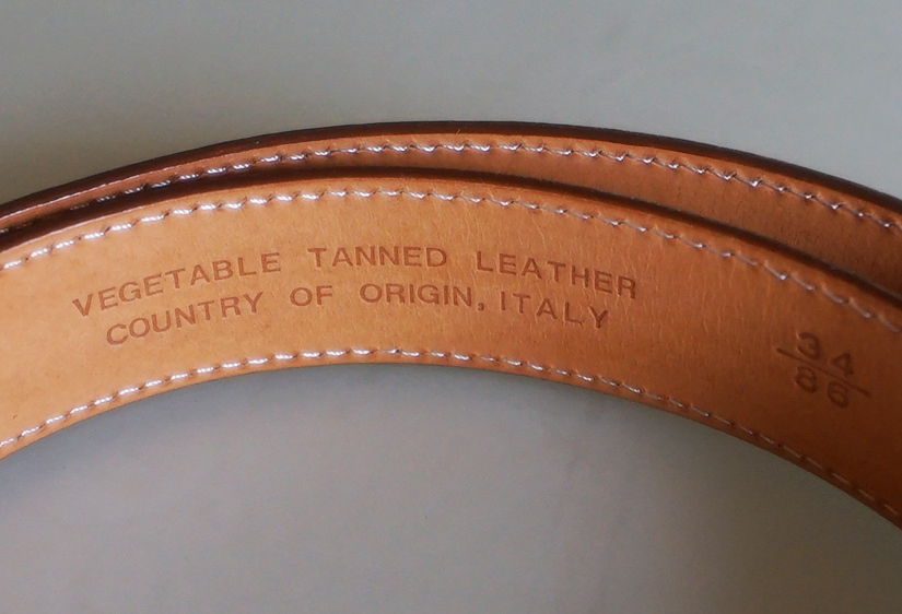 **ita rear made leather belt brand unknown tea postage 260 jpy **