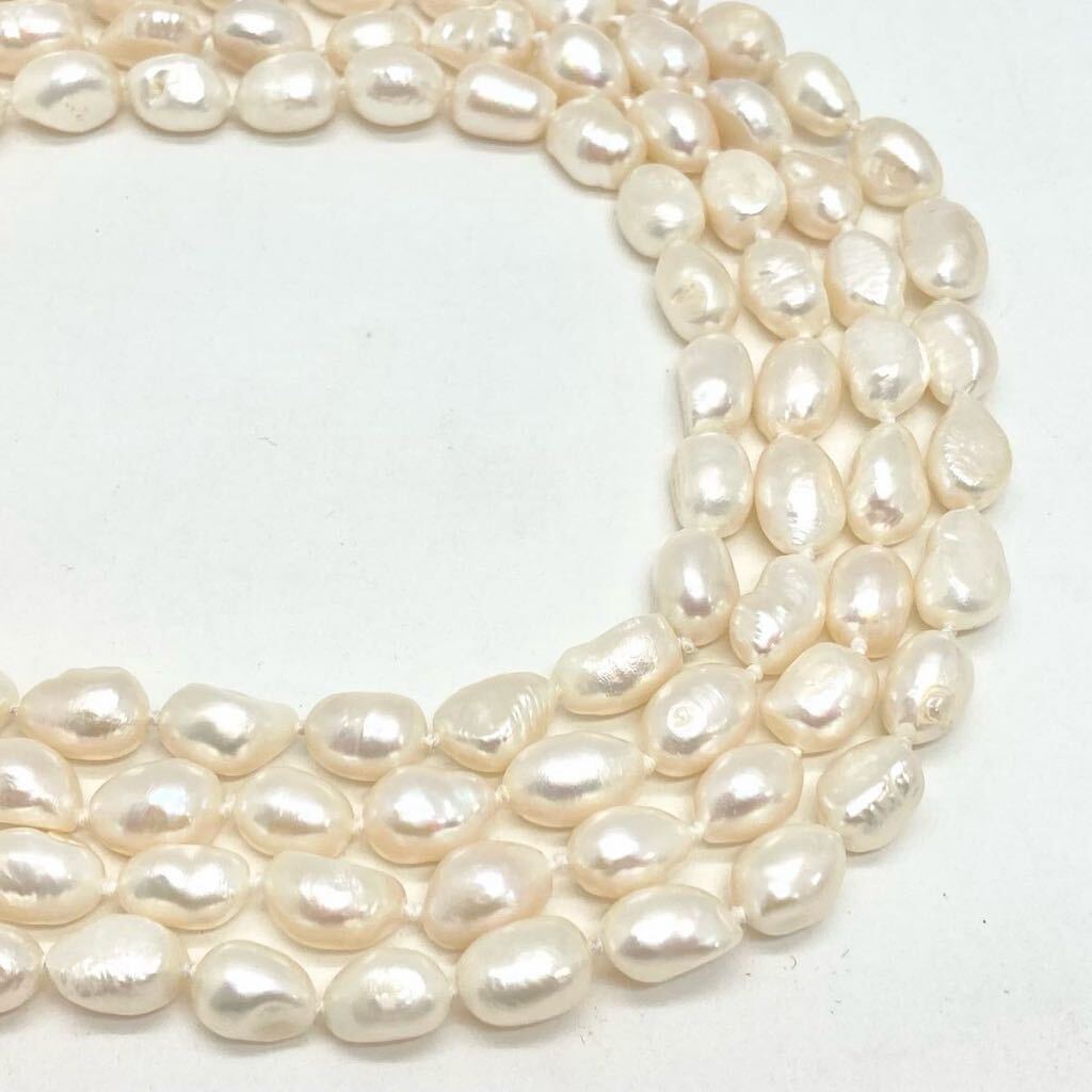 [ пресная вода жемчуг колье 5 пункт . суммировать ]m примерно 307.5 g жемчуг kesiba блокировка baby pearl Pearl necklace jewelry silver DA0