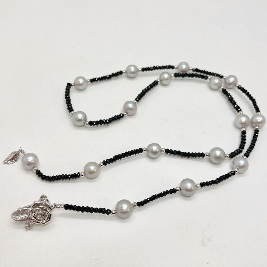 「淡水パールネックレスおまとめ」m約24g 約3-8mmパール pearl necklace accessory jewelry silver DA0/DA0_画像3