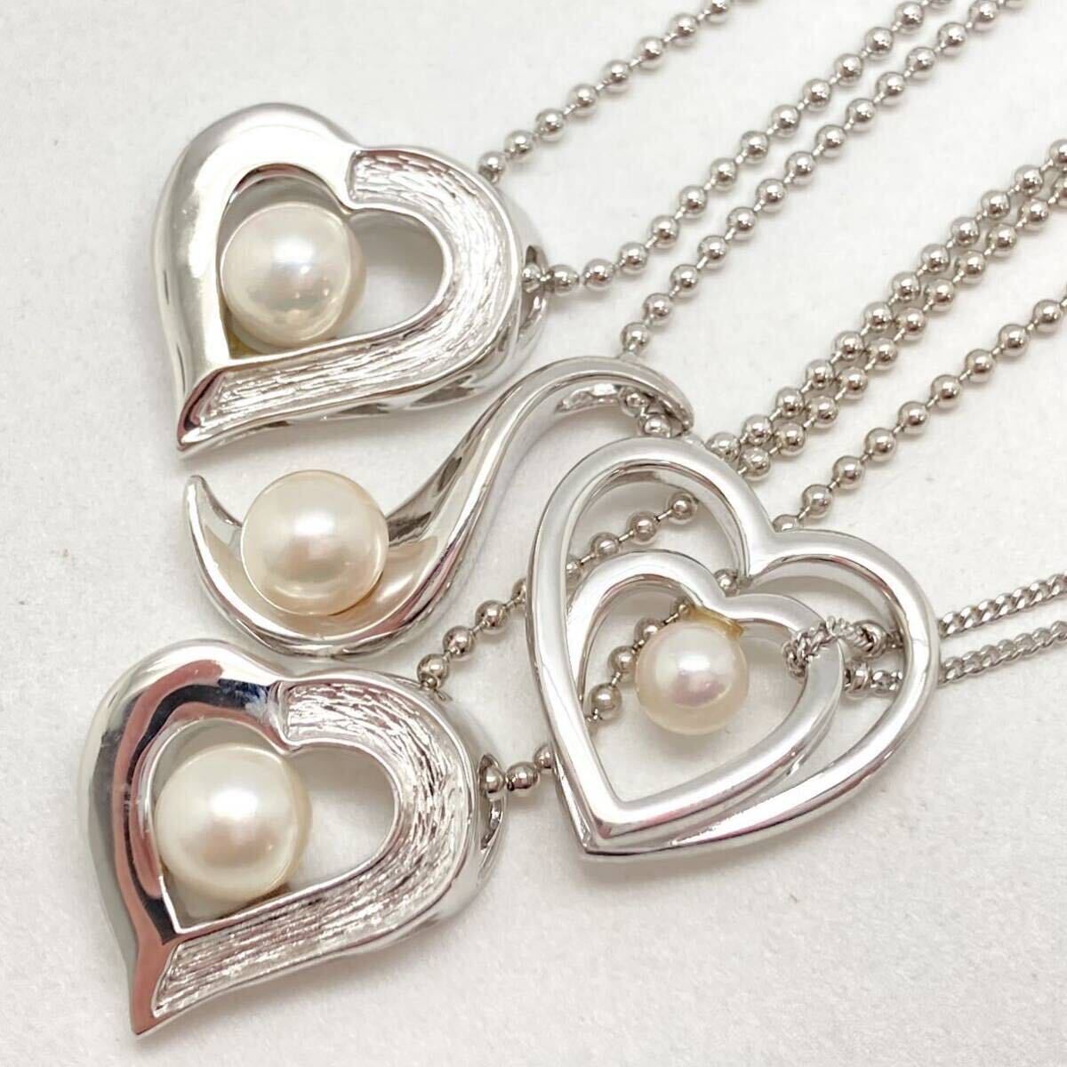 「パールネックレス10点おまとめ」m 約 60g 真珠 クロス pearl Pearl necklace jewelry silver CE0_画像2