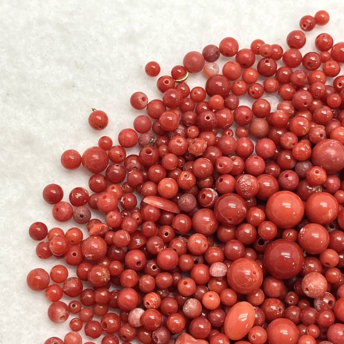 300ct!![... summarize ]m approximately 60g loose unset jewel size approximately 2.0~7.0mm jewelry coral coral coral san . red circle sphere parts parts 