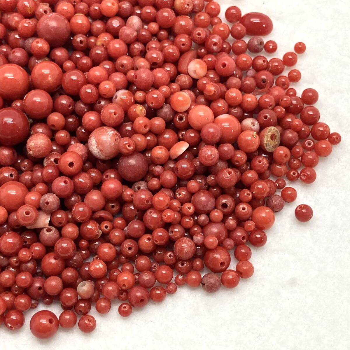 300ct!![... summarize ]m approximately 60g loose unset jewel size approximately 2.0~7.0mm jewelry coral coral coral san . red circle sphere parts parts 