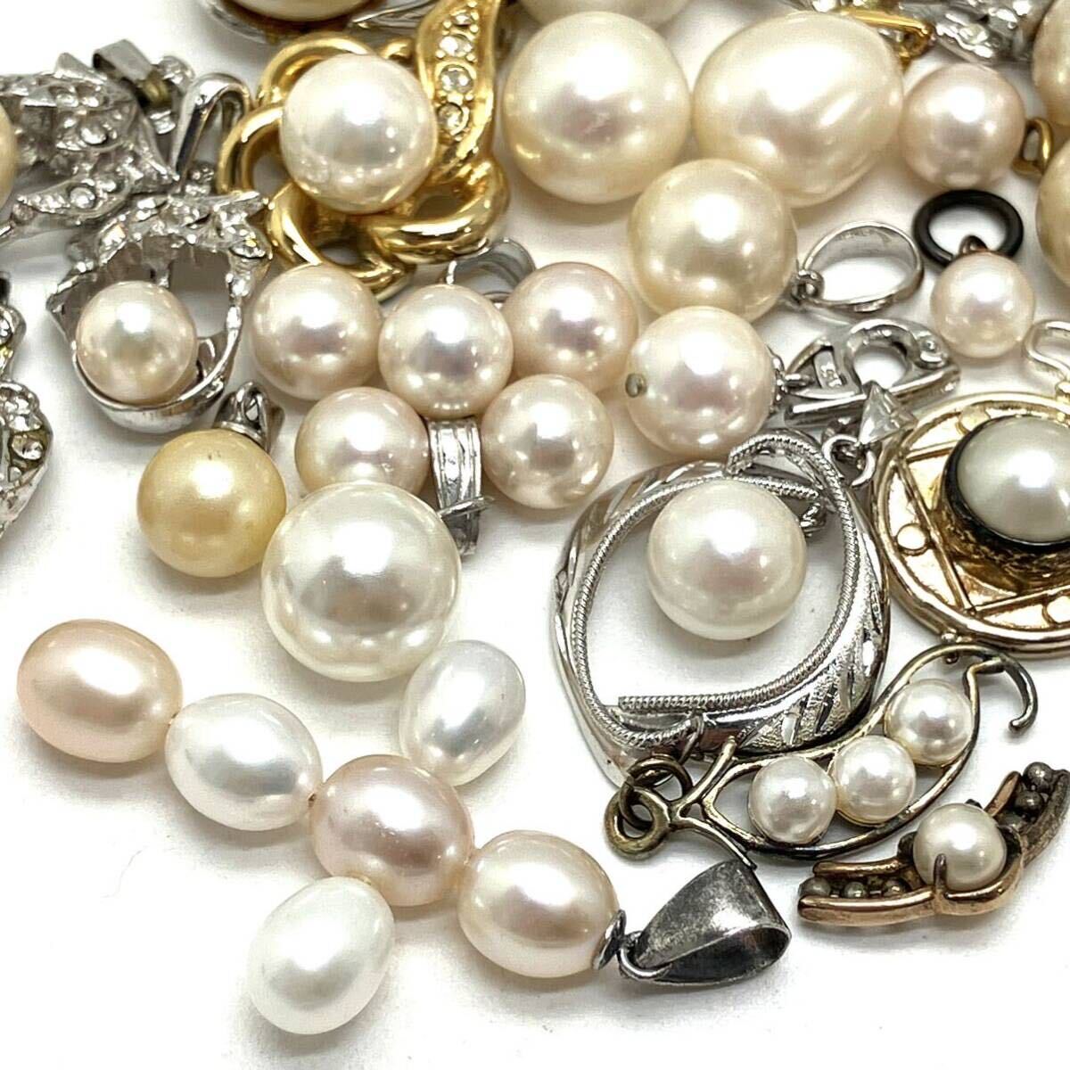 「パールペンダントトップおまとめ」m 約48.5g pearl あこや 淡水 貝パール 4℃ ベビーパール k18 accessory pendant necklace jewelry CE0_画像3