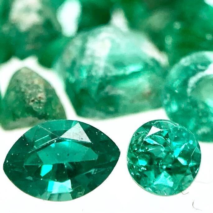 「天然エメラルドおまとめ」m◎ 約30ct ルース 裸石 宝石 ジュエリー jewelry emerald beryl ベリル 緑玉 _画像2