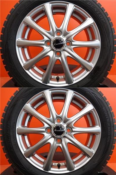 ハスラー 冬タイヤ 中古 ダンロップ ウィンターマックスWM01 165/60R15 2019年製 Exsteer 15インチ 4本セット キャスト ソリオ_画像2