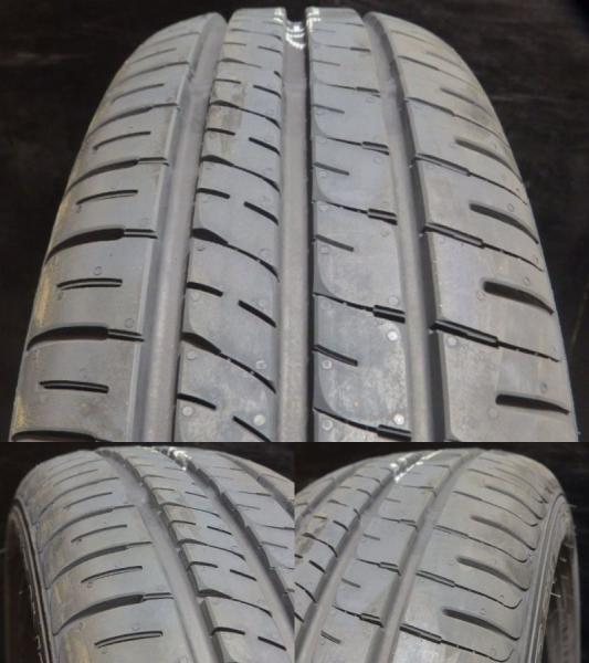 夏組 新品 夏タイヤ 165/65R14 ダンロップ エナセーブ EC204 低燃費 23年製 ＆ 中古アルミ 5.5J-14 +40 4/100 ルーミー タンク に 白の画像3