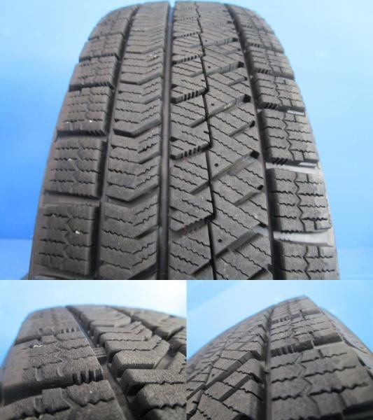 中古 アルミ 14インチ 4.5J +45 4H100 冬タイヤ 155/65R14 155/65-14 ブリジストン VRX2 2021年製 軽自動車_画像8