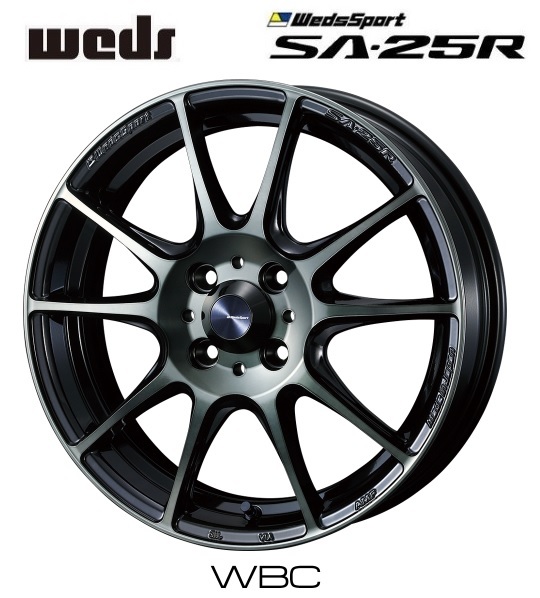 取寄せ品 WEDS ウェッズスポーツ SA-25R WBC 7.0J+43 4H-100 アロースピード S01 2023年製 205/50R17インチ 日産 E13系 ノートオーラ_画像8