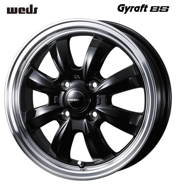 取寄せ品 WEDS グラフト8S BLK ブリヂストン VRX2 2022年 155/65R14インチ MK54系 スペーシア ギア ベース ワゴンR スマイル ラパン_画像7