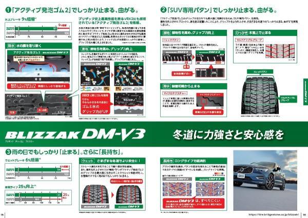 送料無料 新品タイヤ ブリヂストン BLIZZAK DM-V3 225/65R17 22年製造 新品 4本セット ハリアー エクストレイル CX-5 等に_画像3