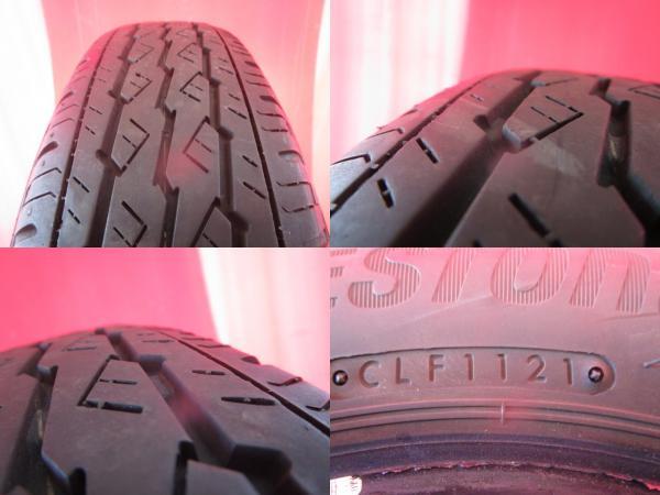 送料無料 限定1台! ブリヂストン K370 145/80R12 21年製造 中古 4本セット エブリィ キャリイ ハイゼット アトレー N-VAN 等にの画像4