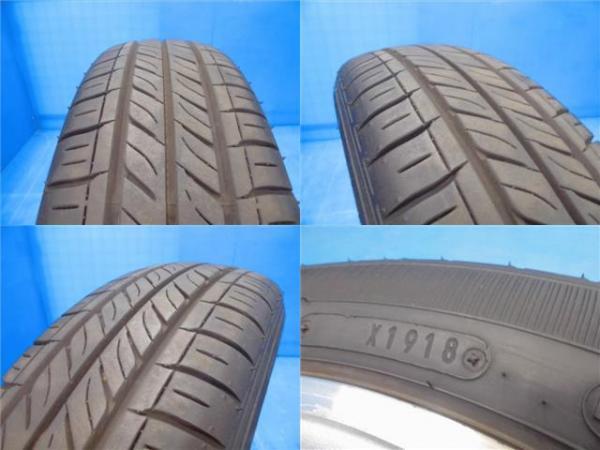 【中古】スズキ 純正 アルミホイール 4.5J-14 +50 100 4H シルバー ダンロップ ＥＮＡＳＡＶＥ　エナセーブ ＥＣ３００ 155/65R14_画像8