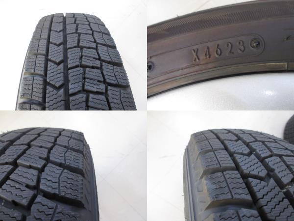 ミニカ トッポBJ 4本 13インチ4H 4穴 PCD 100 23年製 バリ山 ダンロップ 155/70R13 スタッドレス 冬用 冬タイヤアルミホイールセット_画像6