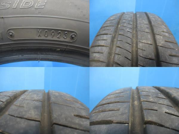 4本 バリ山!! 2023年製 中古 夏 サマータイヤ ダンロップ ENASAVE EC204 185/55R16 83V ヤリス グレイス シャトル フィットなどにの画像4