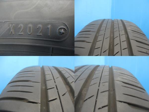 4本 2021年製 中古 夏 サマータイヤ ダンロップ ENASAVE EC300+ 195/65R15 91H ノア ヴォクシー プリウス セレナ ステップワゴン_画像4