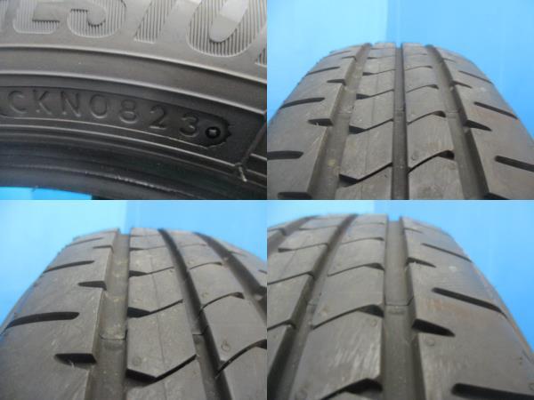 4本 バリ山!! 2023年製 中古 夏 サマータイヤ ブリヂストン NEWNO 155/65R14 75H 軽自動車 デイズ N-BOX ワゴンR タント ムーヴなど_画像3