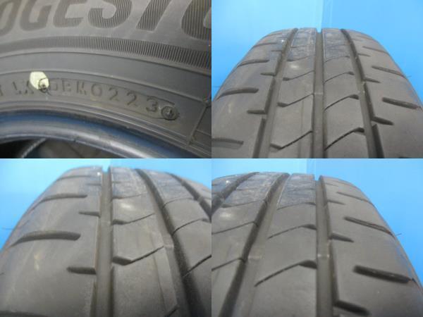 4本 バリ山!! 2022-2023年製 中古 夏 サマータイヤ ブリヂストン NEWNO 185/65R15 88S bB ティーダ ノート フリード デミオ などに_画像2