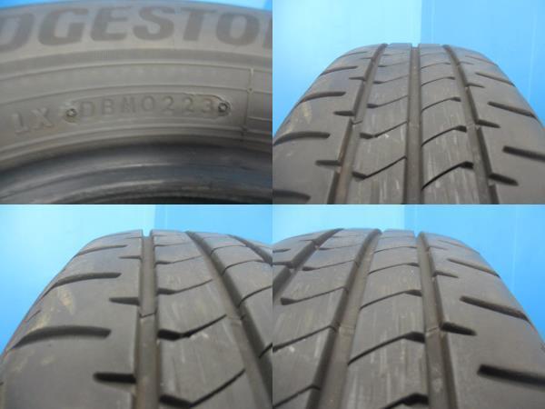 4本 バリ山!! 2022-2023年製 中古 夏 サマータイヤ ブリヂストン NEWNO 185/65R15 88S bB ティーダ ノート フリード デミオ などに_画像4