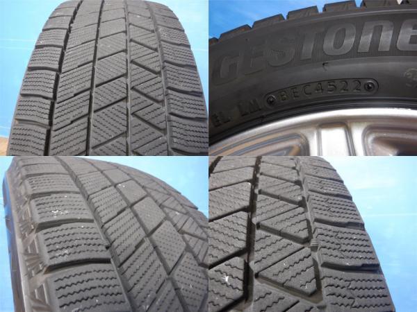 【中古スタッドレス4本セット】カムリ クラウン HS 等 バルミナ VR5 17x7J+40 5H114.3 + ブリヂストン BLIZZAK VRX3 215/55R17_画像6