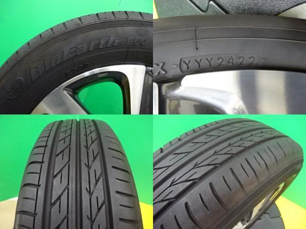 ヨコハマ ブルーアース E50C 185/65R15 中古 タイヤ GB5 フリード 純正 15インチ 5.5J +49 5H114.3 アルミ ホイール 4本 セット_画像4