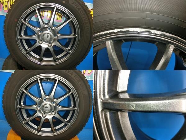 送料無料 中古 スタッドレス ヨコハマ プラクティバアイス BP02 205/60R16 92Q ホイール 4本 ノア ヴォクシー_画像8