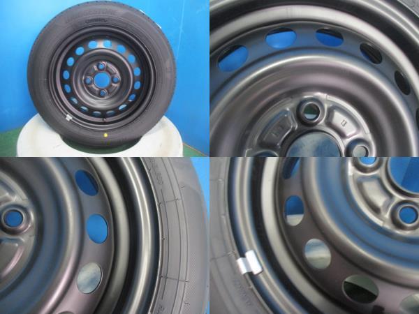 4本 新品 タイヤ 2024年製 ブリヂストン NEWNO 155/65R14 鉄 スチールホイール 14インチ 4.5J +46 100 4H デイズ ルークス eKクロス_画像5