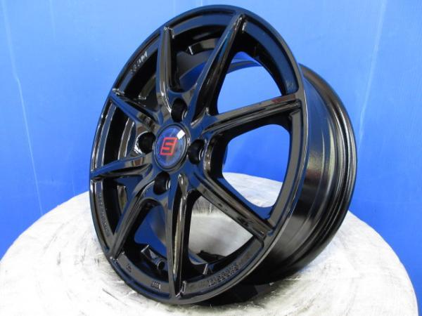 4本 ヤリス アクア フィット 15インチ 4穴 PCD100 新品 黒 アルミホイール スタッドレス 冬用 冬タイヤ 175/70R14 ブリヂストン 国産 ブリ_画像6