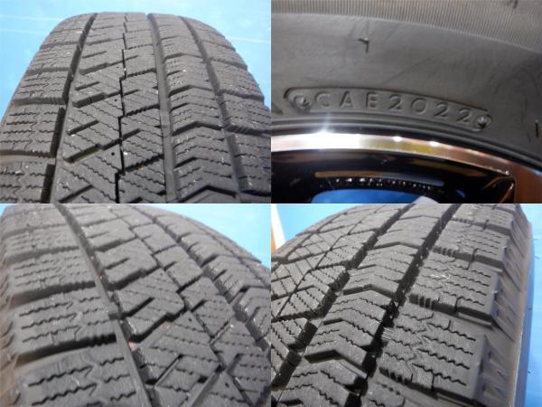 【中古スタッドレス4本セット】185/60R15 ブリヂストン VRX2 + SMACK 15x5.5J+40 4H100 アクア ヴィッツ スイフト フィールダー 等 各_画像8