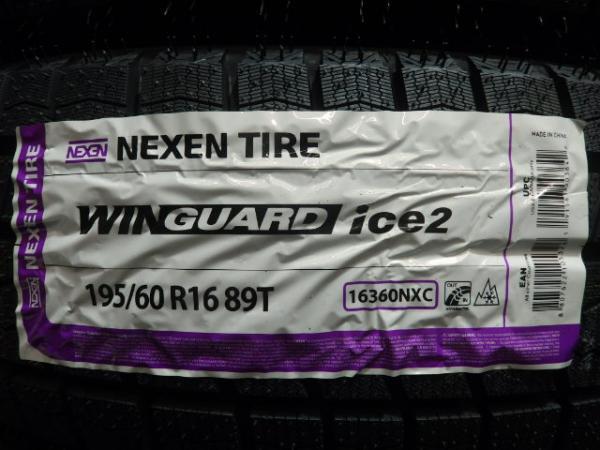 冬組4本セット 新品タイヤ 195/60R16 23年製 NEXEN WinGUARD ice ＆ 中古 セレナ純正 6.0J-16 5H114.3 +45 セレナ ランディー に 白 日産純_画像2