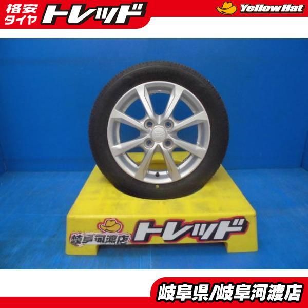 【中古】ダイハツ 純正 アルミホイール 4.5J-14 +45 100 4H シルバー グッドイヤー エフィシエントグリップ　 ＥＧ０１ 155/65R14_画像1