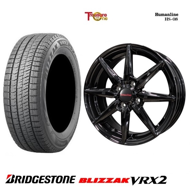 新品4本SET Human line HS-08 B ブリヂストン VRX2 2022年 155/65R14インチ B21 B40系 デイズ ハイウェイスター ルークス サクラ モコ_画像1