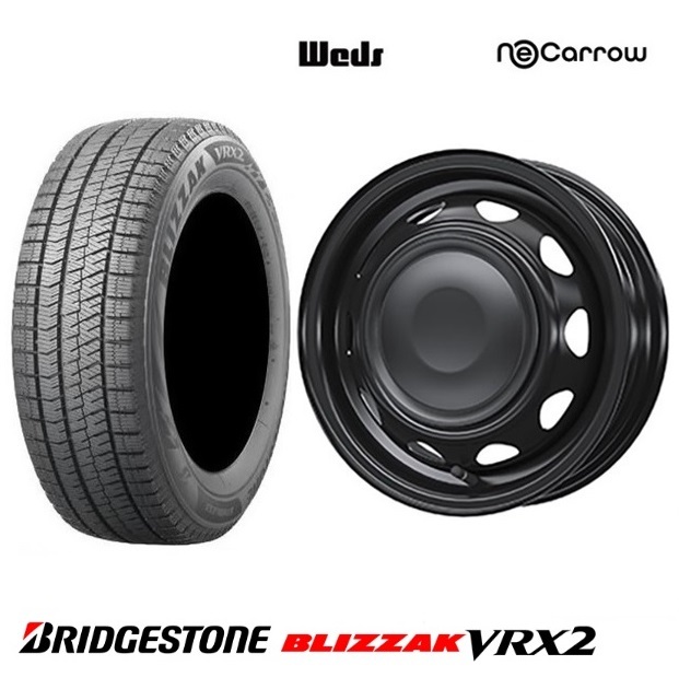 取寄せ品 4本 WEDS ネオキャロBC ブリヂストン VRX2 22年 155/65R14インチ JF系 N BOX スラッシュ JH系 N WGN N ONE ウェイク プレオ_画像1