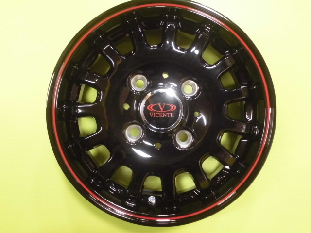 取寄せ品 4本SET WEDS ヴィセンテ04 BK 3.5B+45 ナンカン FT-9 23年 145/80R12LT 80/78N RWL 145R12 6PR NV NT100クリッパー スクラム_画像6