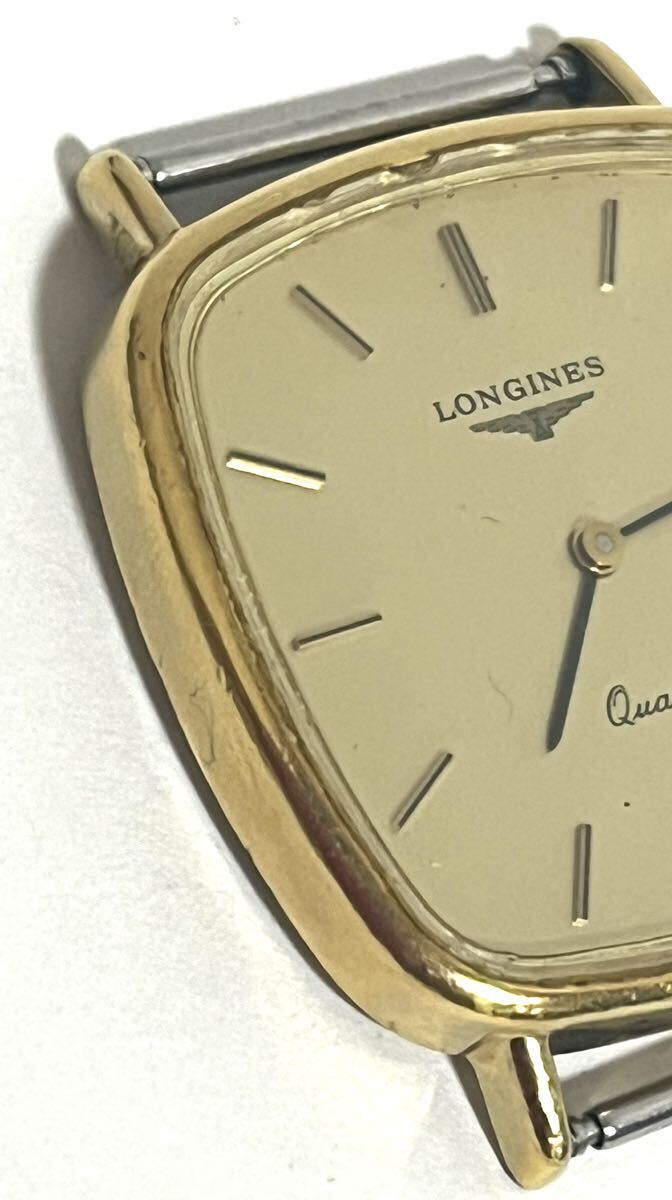 LONGINES ロンジン 6707 2 150 ゴールド文字盤 クォーツ QZ 腕時計 稼働品 フェイスのみ_画像5