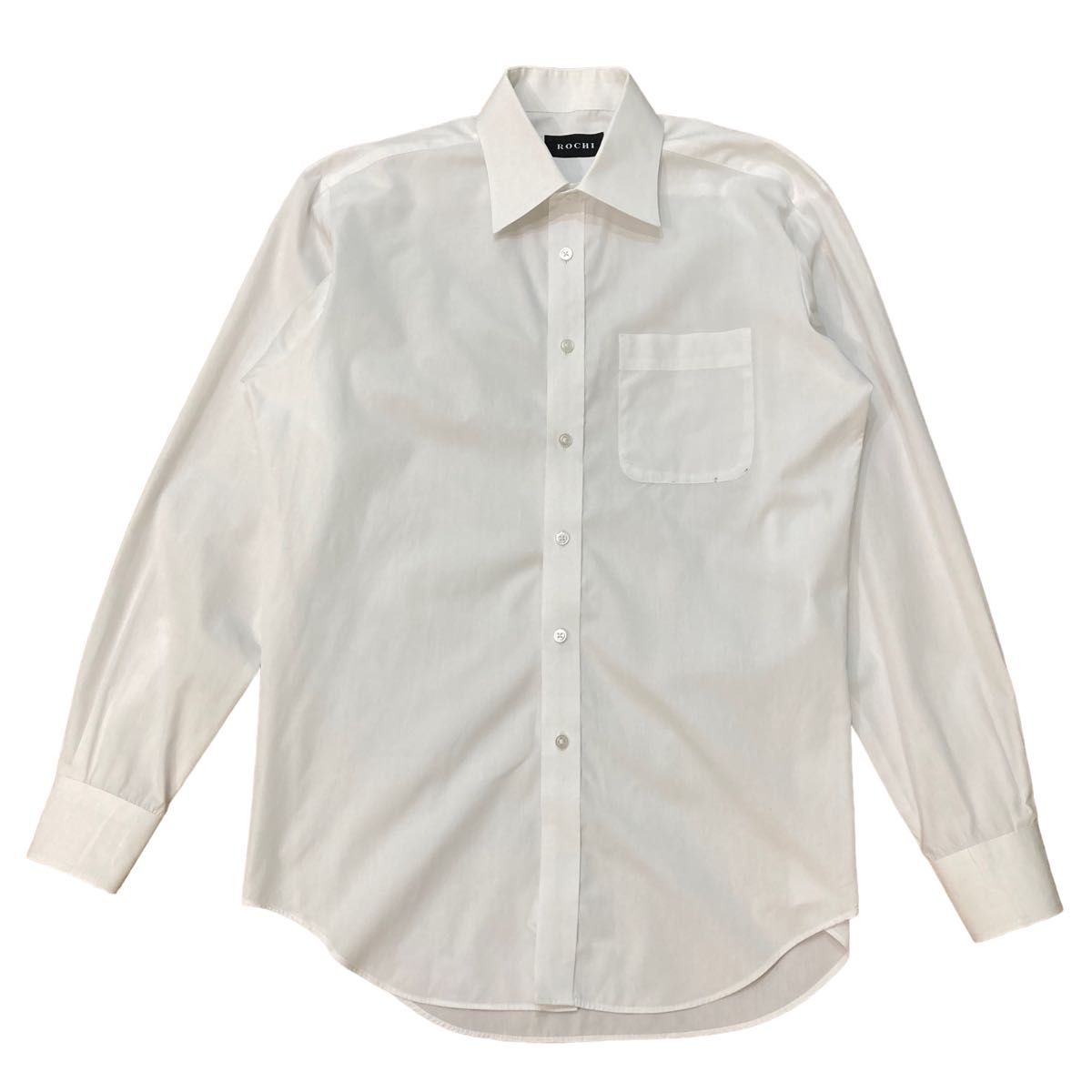 【ROCHI】アオキ  ワイシャツ  長袖  ビジネス  形態安定  レギュラーカラー  ホワイト  M