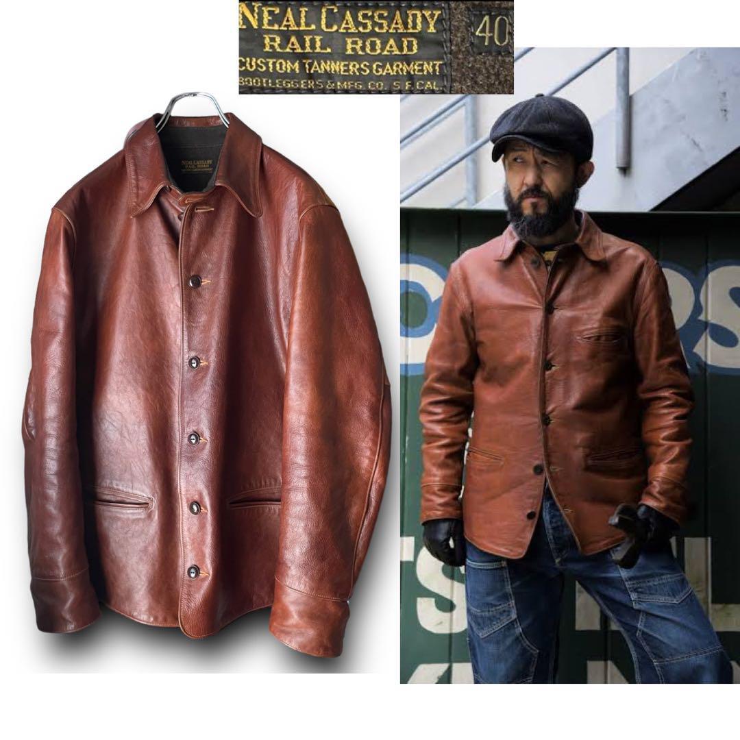 定価253,000円 FREEWHEELERS フリーホイーラーズ ホースハイド レザー カーコート ブレーキマン size 40 BRAKEMAN COAT 馬革_画像1