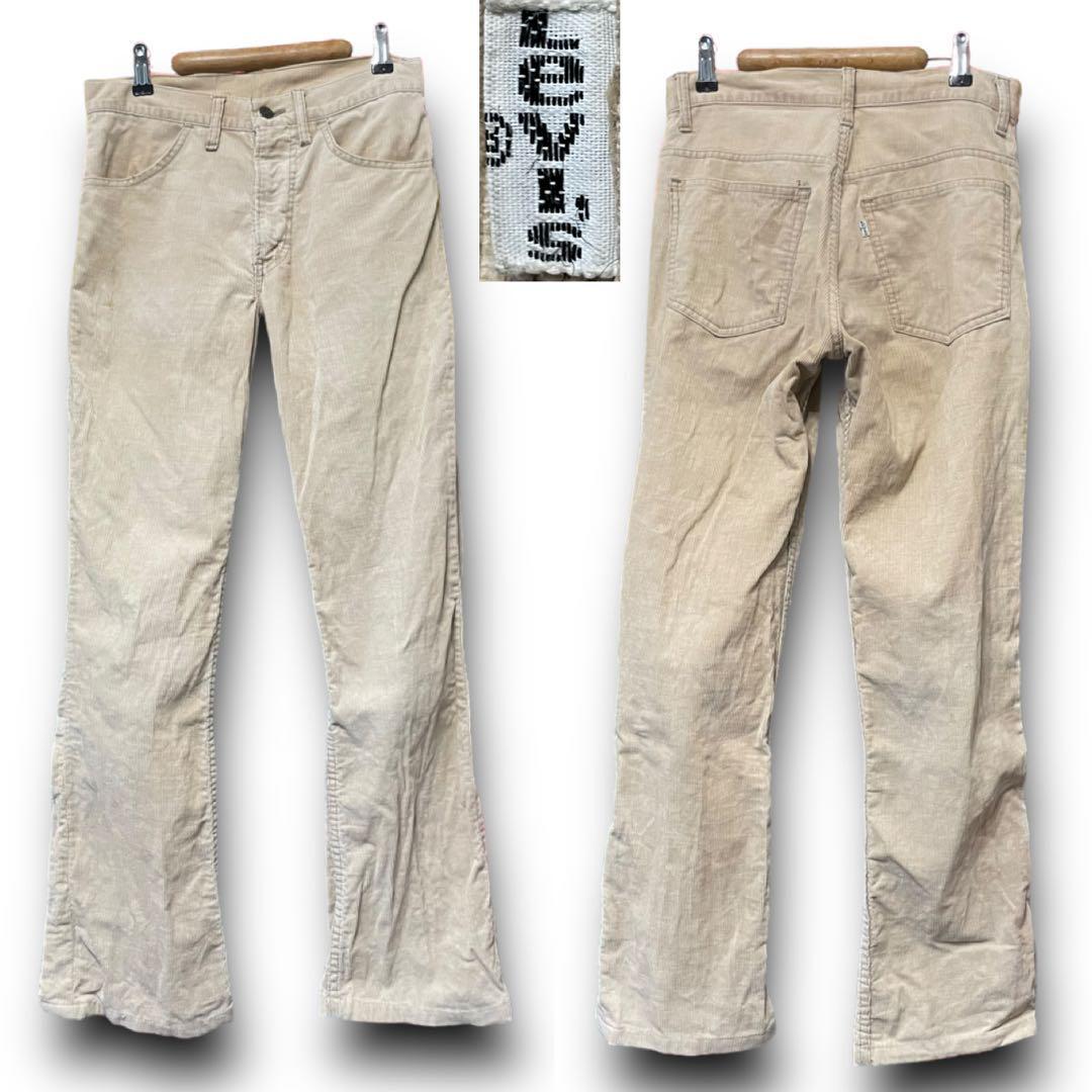 70s Levi's リーバイス 646 コーデュロイ フレア ブーツカット パンツ w29 USA製_画像1