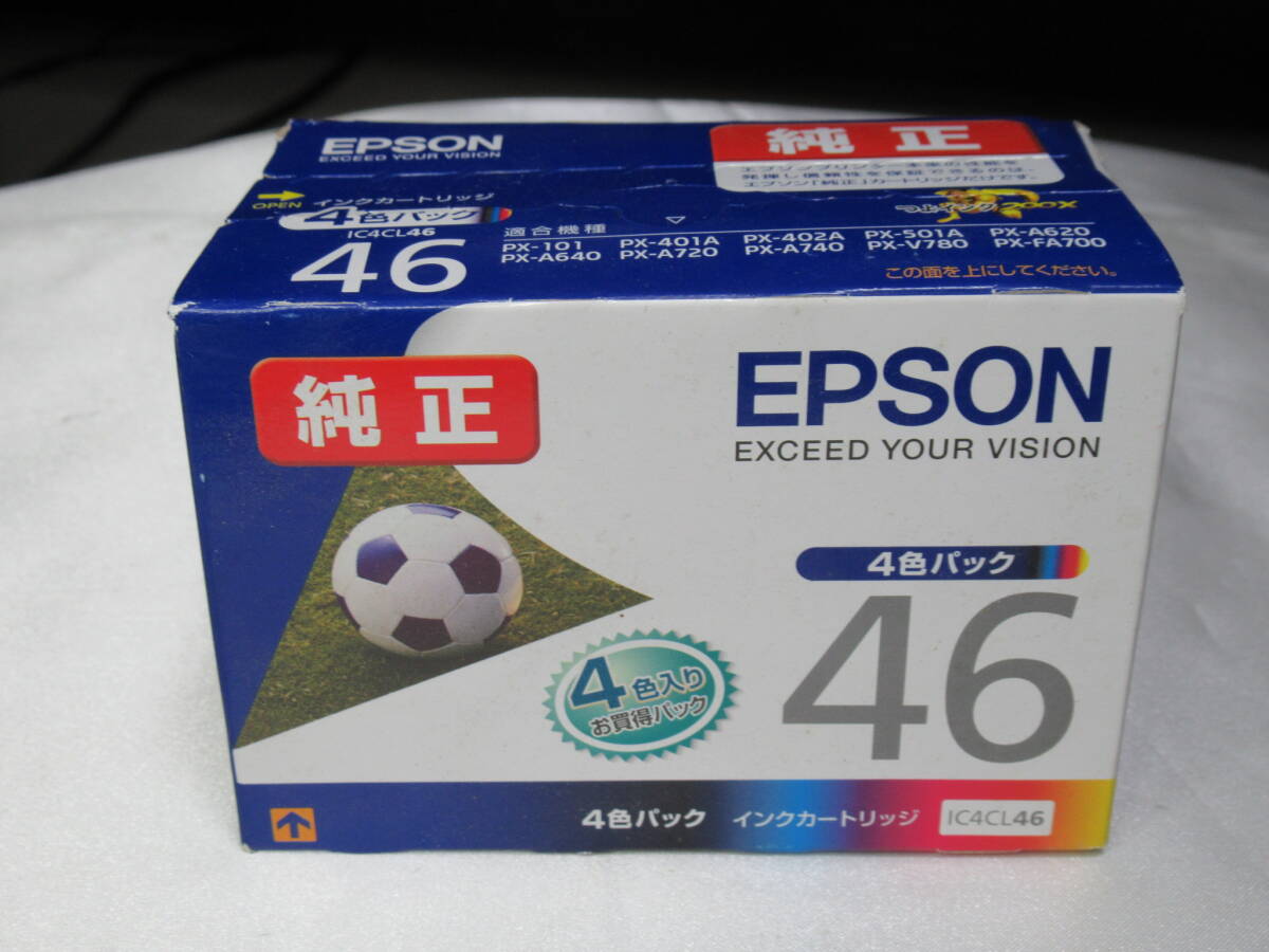 【推奨使用期限切れ、未開封品】EPSON / エプソン　IC4CL46　4色パック　純正　インクカートリッジ_画像1