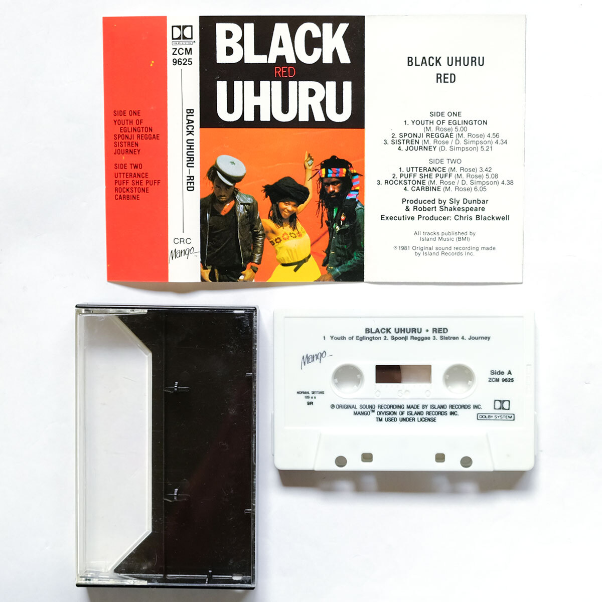 《US版カセットテープ》Black Uhuru●Red●ブラック ウフル/Reggae/レゲエ/Dub/ダブ/Sly & Robbie/スライ&ロビー_画像3