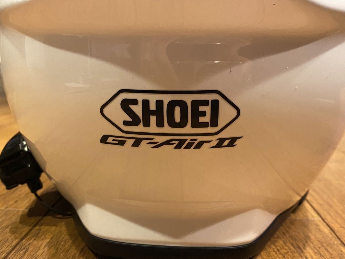 美品 SHOEI GT-AirII パールホワイト サイズL 59㎝ B+COM スピーカー内蔵　一度のみ使用 フルフェイス ヘルメット 箱無し_画像5