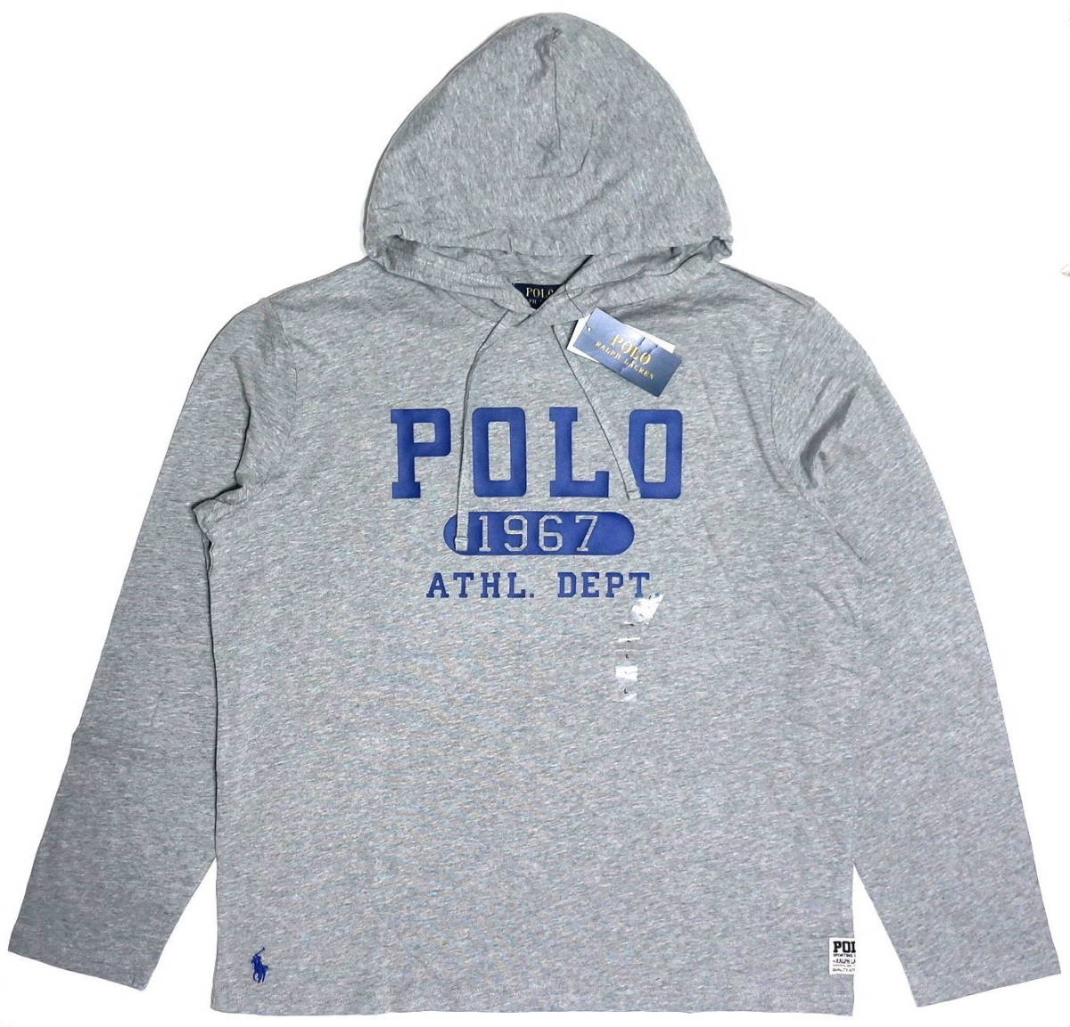 ◆SALE◆【新品】ラルフローレン ■ コットンフーディ ■ メンズ XL / US L ■ グレー フード付きTシャツ POLO RALPH LAUREN 正規品_画像8