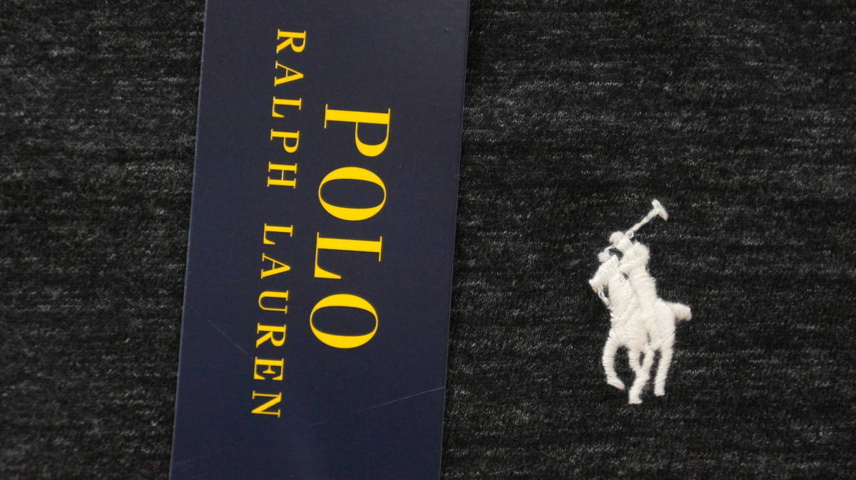 【新品】ラルフローレン ■ コットンVネックTシャツ ■ メンズ XL / US L ■ ブラックヘザー POLO RALPH LAUREN 正規品の画像3