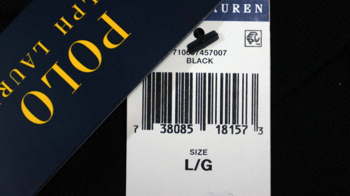【新品】ラルフローレン ■ 鹿の子ポロシャツ ■ メンズ XL / US L ■ ブラック 黒 ビッグポニー POLO RALPH LAUREN 正規品の画像4