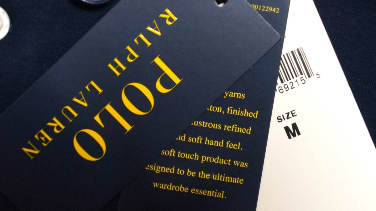 [ новый товар ] Ralph Lauren # хлопок блокировка рубашка-поло # M # темно-синий POLO RALPH LAUREN стандартный товар 