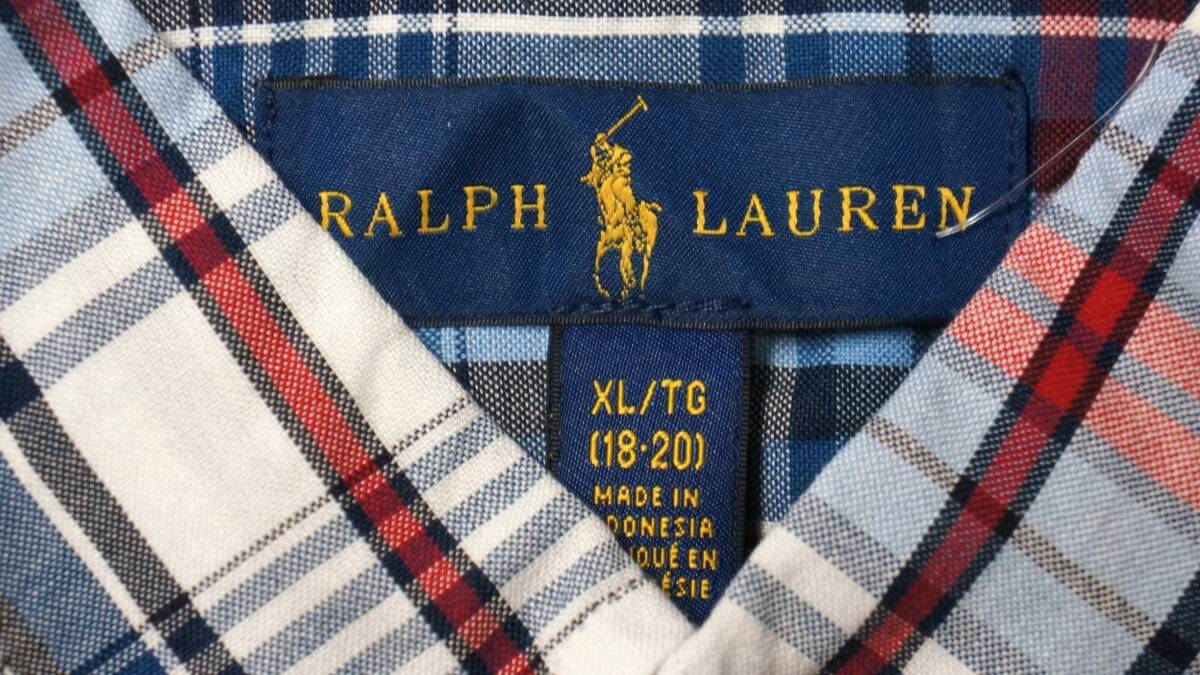 【新品】ラルフローレン ■ コットンオックスフォードチェックシャツ ■ メンズ S / US Boys XL ■ POLO RALPH LAUREN 正規品 _画像4