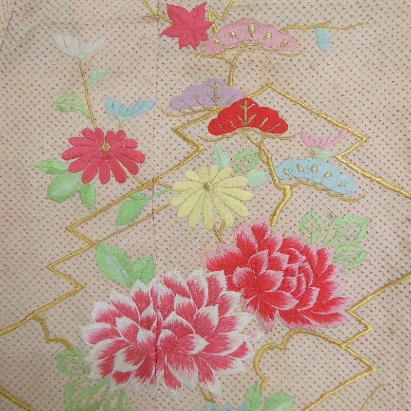 2404A-2329*. put on / long-sleeved kimono /2 point / floral print etc. / remake * raw materials and so on / new goods / simplified / silk /. feather /( packing size :80)