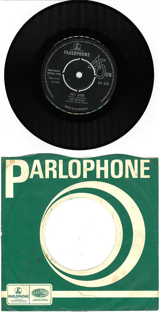 ビートルズ/BEATLES「HEY JUDE」UK盤シングル PARLOPHONEレーベル エクスポート盤_画像1