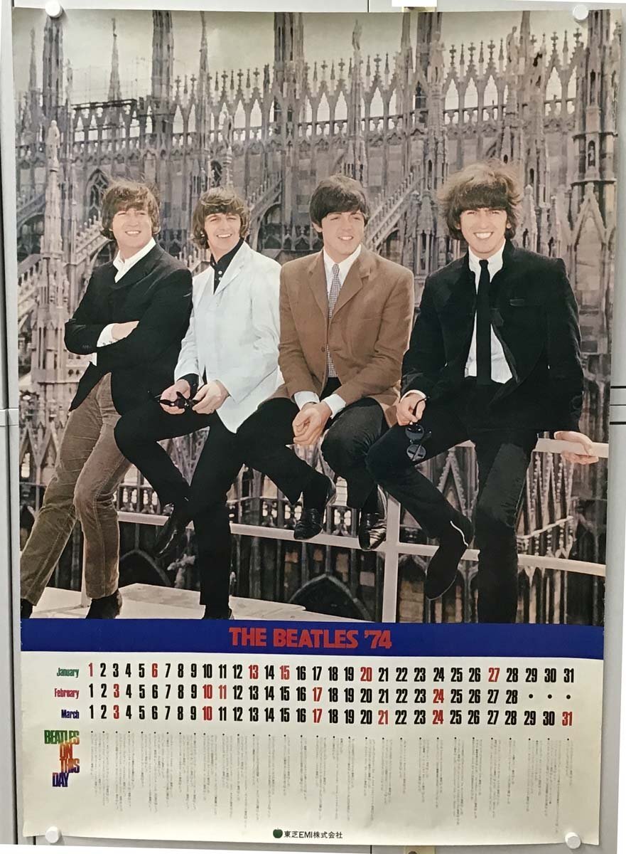 ビートルズ「THE BEATLES 1974年カレンダー」ポスター_画像1