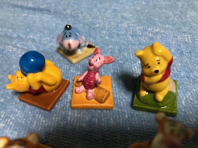  unused tile [2.5. square ] Winnie The Pooh 6 kind ceramics made height approximately 4.5.1 body [ crack equipped ]