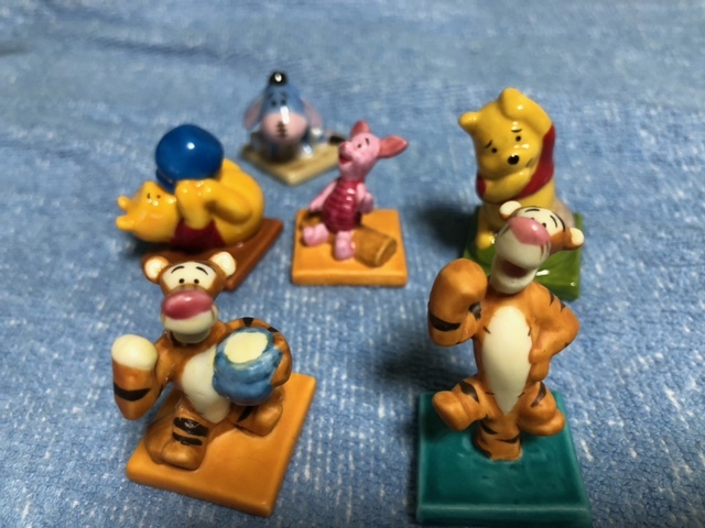  unused tile [2.5. square ] Winnie The Pooh 6 kind ceramics made height approximately 4.5.1 body [ crack equipped ]